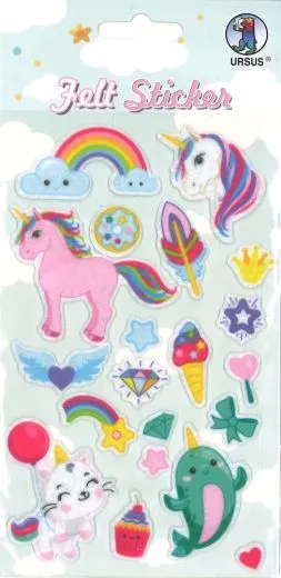 Filz-Sticker Einh�rner