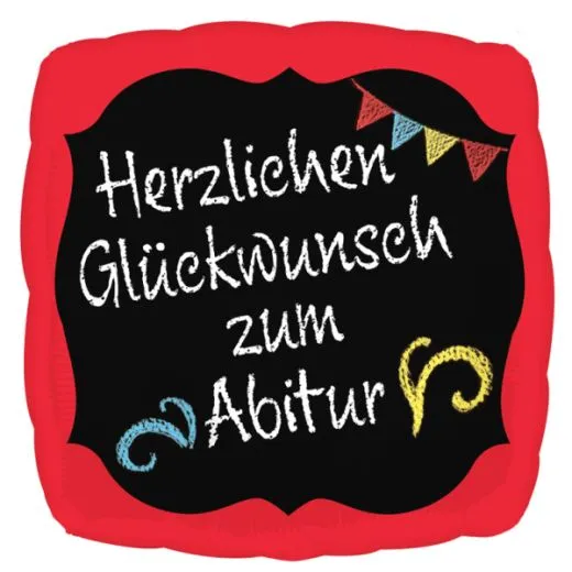 Folienballon Herzlichen Gl�ckwunsch zum Abitur