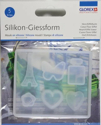 Silikon-Form Herz / Eiffelturm