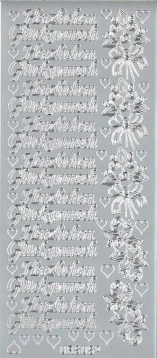 Sticker silber - Herzlichen Gl�ckwunsch