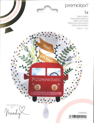 Folienballon Allzeit gute Fahrt - F�hrerschein