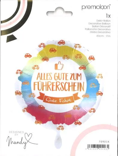 Folienballon Alles Gute zum F�hrerschein - Gute Fahrt