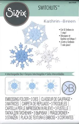 Sizzix Switchlits Embossing Folder - Winter Snowflakes