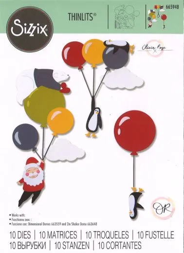 Sizzix Thinlits Stanze Set 10PK - Festive Sky Party