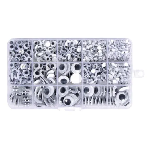 Wackelaugen selbstklebend, Sortierbox