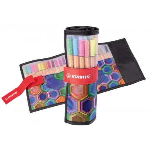 FINELINER STABILO� POINT 88� ROLLERSET ARTY, MIT 25 STIFTEN