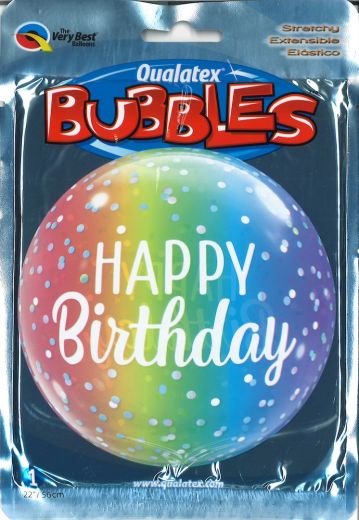 Bubbleballon Happy Birthday - Ombre & Dots