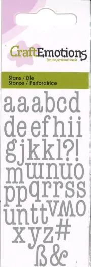 Craft Emotions Stanze Typewriter Kleinbuchstaben 12mm