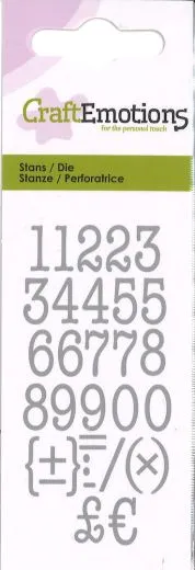 Craft Emotions Stanze Typewriter Zahlen 12mm