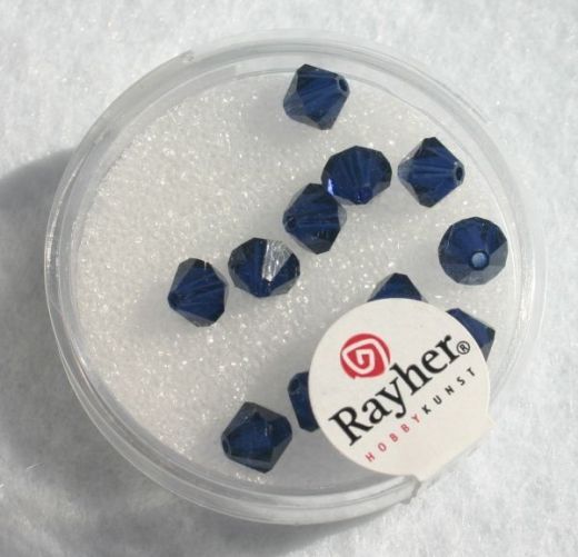Swarovski Kristall-Schliffperlen 6mm 12St mittern.blau (Restbestand)