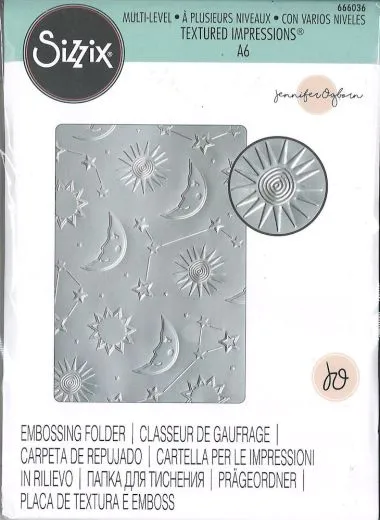 Sizzix Multi-Level Textured Impressions Embossing Folder - Moon Light