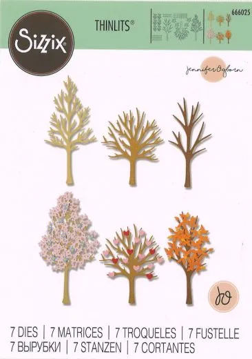 Sizzix Thinlits Stanze Set 7PK - Seasonal Trees