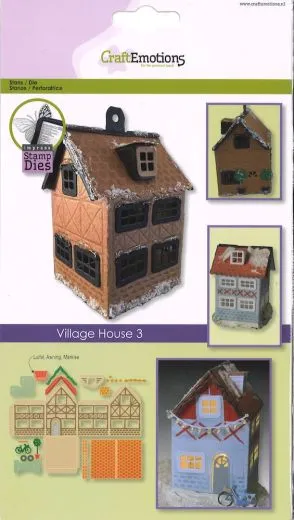 Pr�ge- und Stempel-Stanze Weihnachtsdorf - Haus 3
