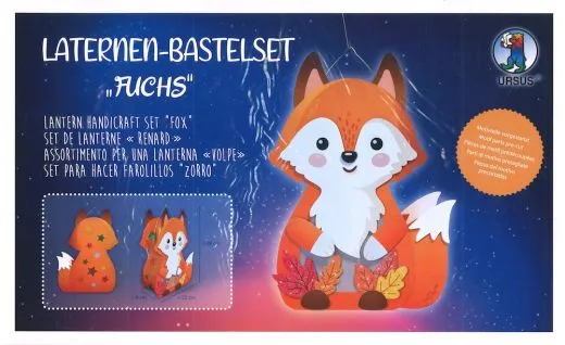 Laternen-Bastelset Motiv Fuchs