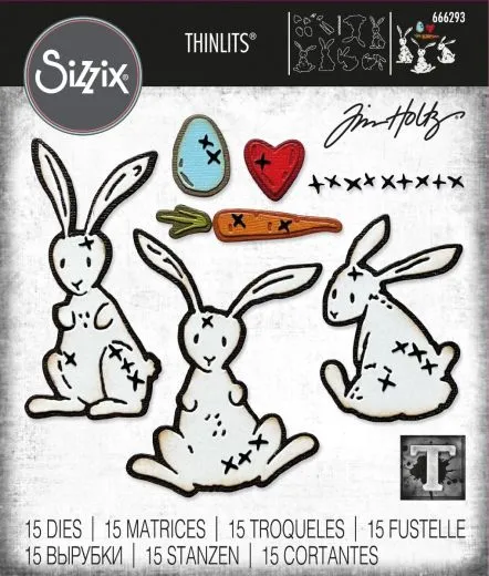 Sizzix Thinlits Die Set 15PK - Bunny Stitch by Tim Holtz
