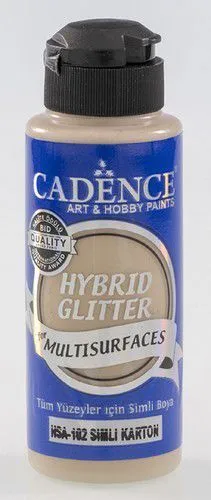Cadence Hybrid Glitter Acrylic Paint - cardboard-brown