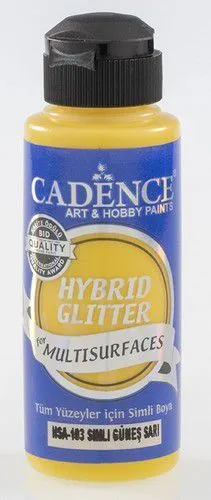 Cadence Hybrid Glitter Acrylic Paint - gold-sun yellow