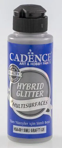 Cadence Hybrid Glitter Acrylic Paint - gold-graffiti gray