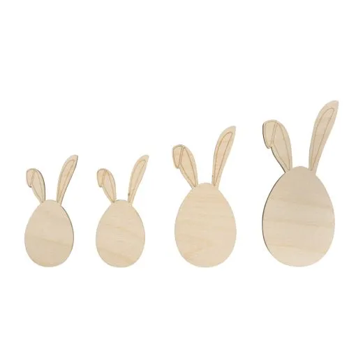 Holz Deko Hase