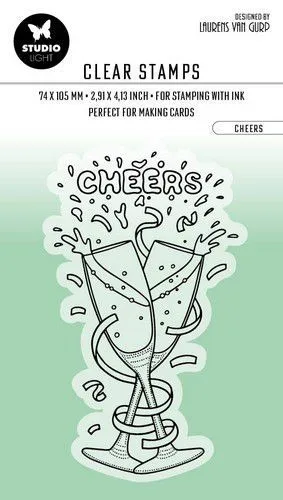 Studio Light Clear Stamp By Laurens nr.353 - Cheers / Sektgl�ser
