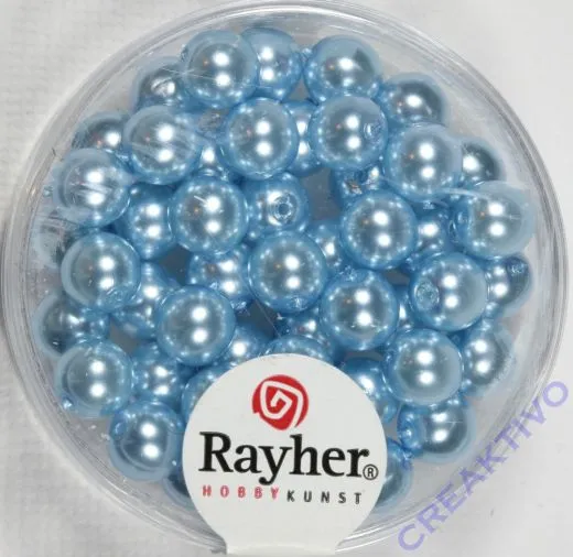 Renaissance Glaswachsperlen, 6 mm � hellblau