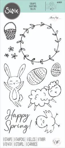 Sizzix Clear Stamps Set 9PK - Spring Essentials by Olivia Rose