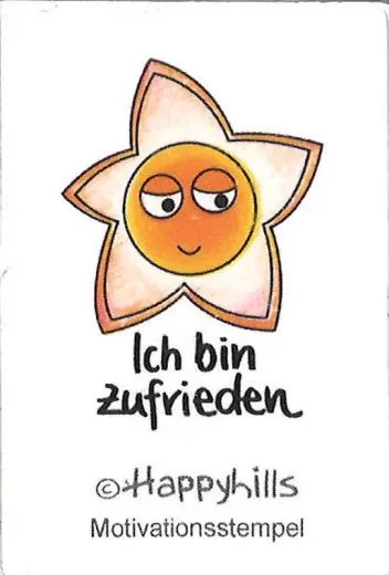 Happyhills Motivationsstempel - Ich bin zufrieden