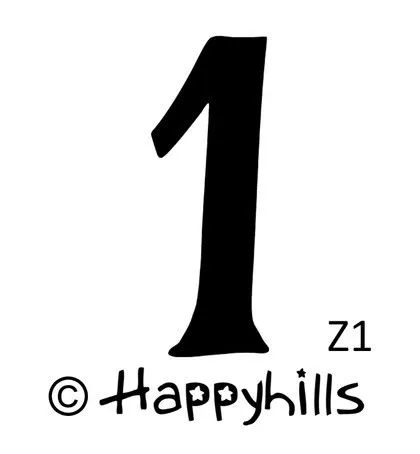 Figurenkegelstempel Zahl 1