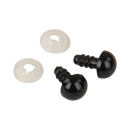 Kunststoff Sicherheitsaugen, 8mm � schwarz