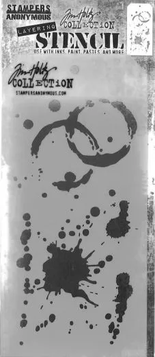 Tim Holtz Layered Stencil 4.125X8.5 - Splatters