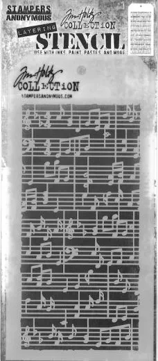 Tim Holtz Layered Stencil 4.125X8.5 - Concerto