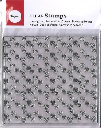Clear Stamps - Hintergrund Herzen