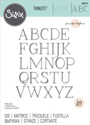 Sizzix Thinlits Die Elegant Capitals by Jennifer Ogborn