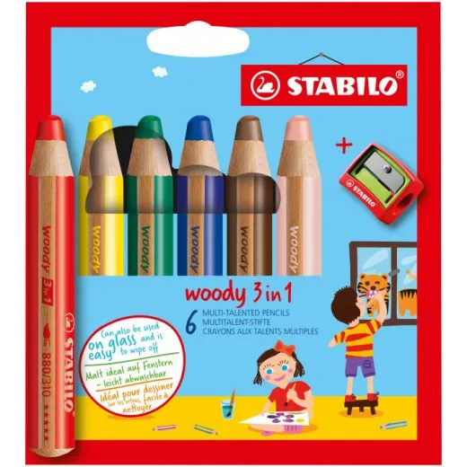 STABILO� woody 3 in 1 Etui incl. Anspitzer