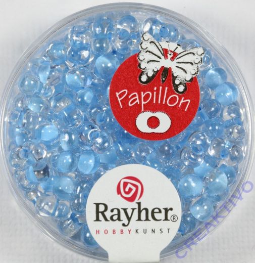 Papillon Rocailles 3,2x6,5mm lichtblau