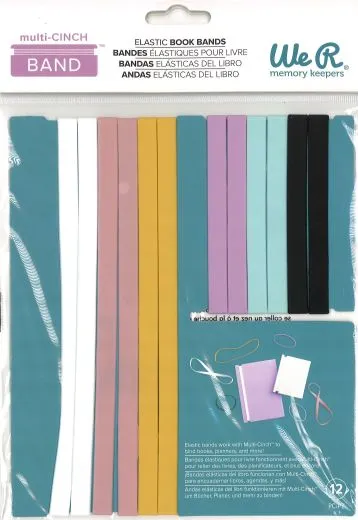 We R Memory Keepers Cinch Elastic Binding Bands 12/Pkg
