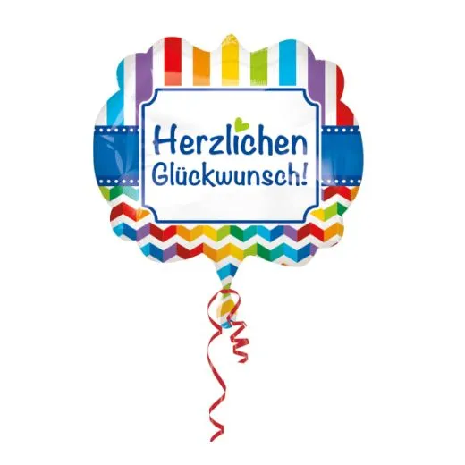 Folienballon Supershape Herzlichen Gl�ckwunsch