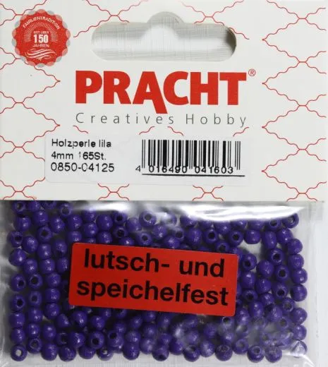 Pracht Holzperlen 4mm 165St lila