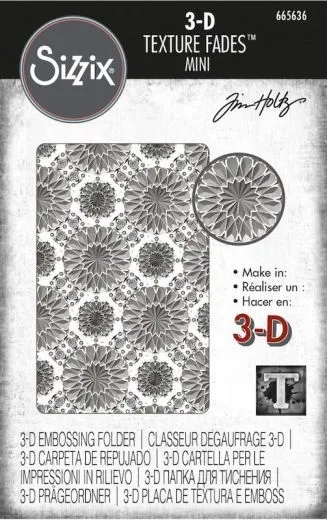 Sizzix 3-D Texture Fades Embossing Folder - Mini Kaleidoscope