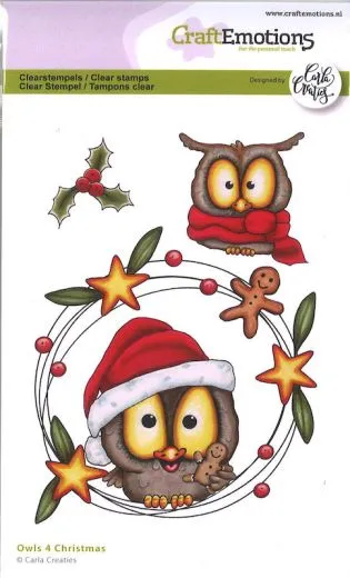 Craft Emotions Clearstamps A6 - Owls 4 Christmas