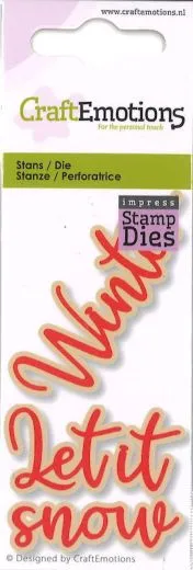 Craft Emotions Impress Stamp Dies - Winter Let it snow