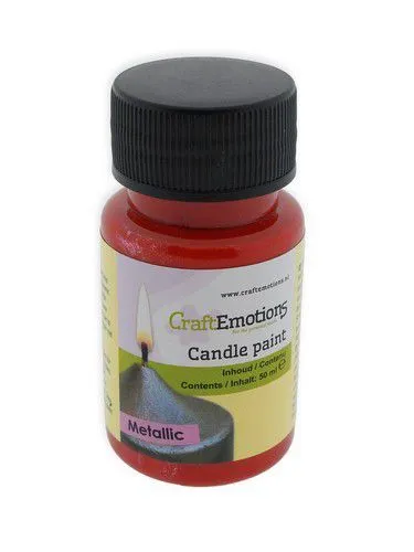 CraftEmotions Kerzenfarbe Metallic Rot 50 ml (Restbestand)