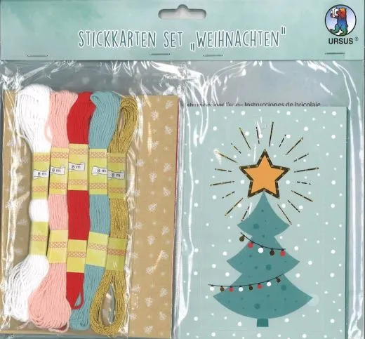 Stickkarten Set Weihnachten