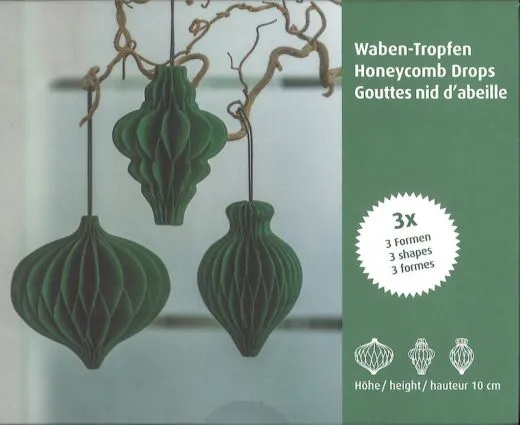 Waben-Tropfen Set 3er dunkelgr�n