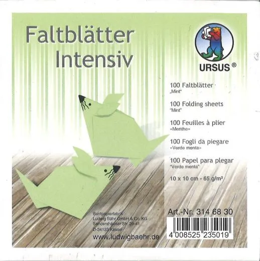 Faltbl�tter 15x15cm mint