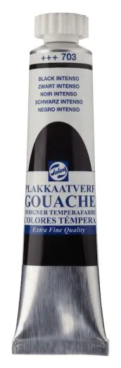 TALENS Gouache Extra Fine Quality Tube 20 ml Schwarz Intenso 703