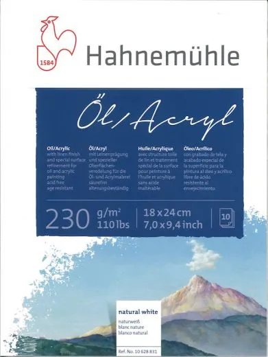 Hahnem�hle �l / Acryl 230g/qm 18cm x 24cm