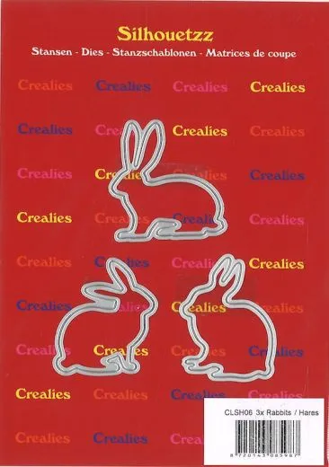 Crealies Silhouetzz Stanzschablone Hasen