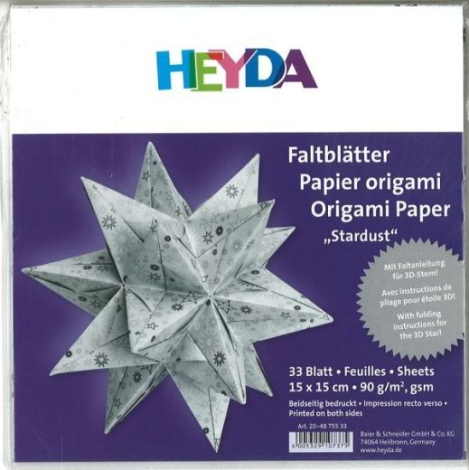 Heyda Faltblätter Origami Papier Stardust