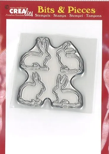 Crealies • Bits & Pieces Stempel Rabbits/Hares Outlines